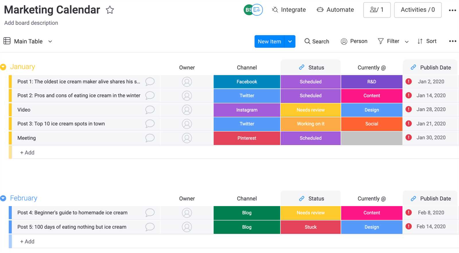 campaign calendar template