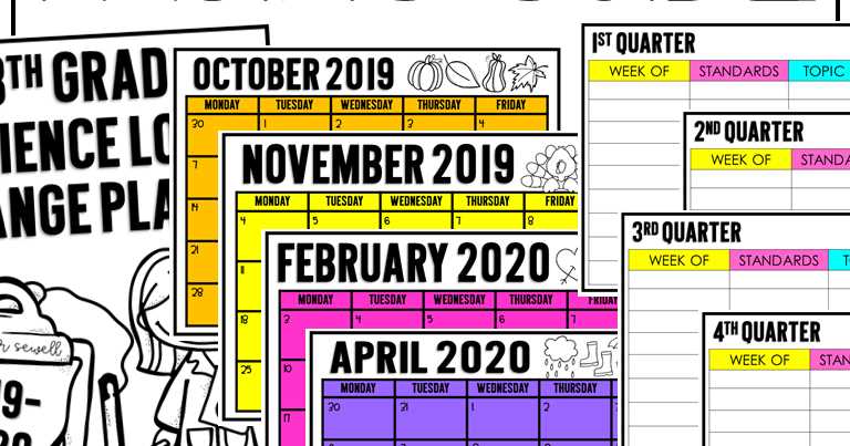 pacing calendar template