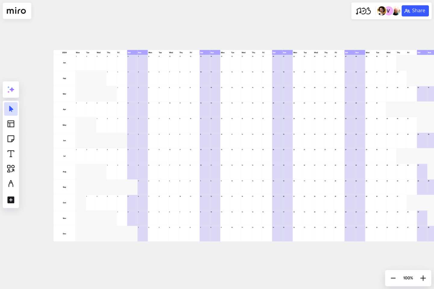 miro calendar template