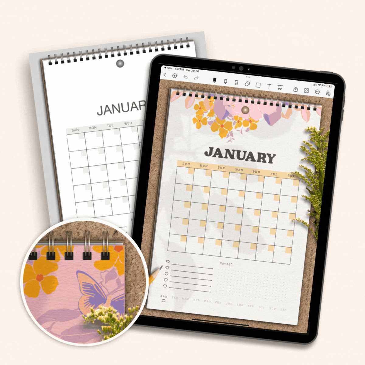 free digital calendar template