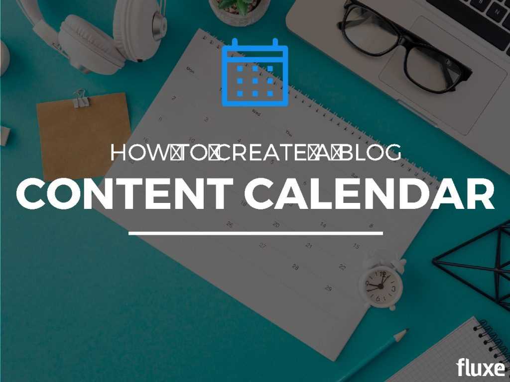 blog content calendar template