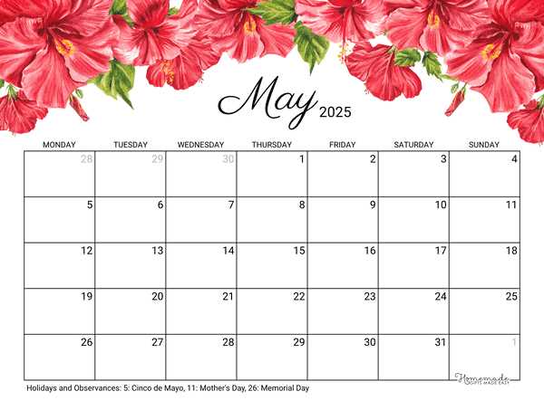 free may calendar template 2025