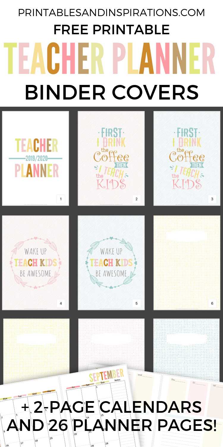 teacher calendar planner template