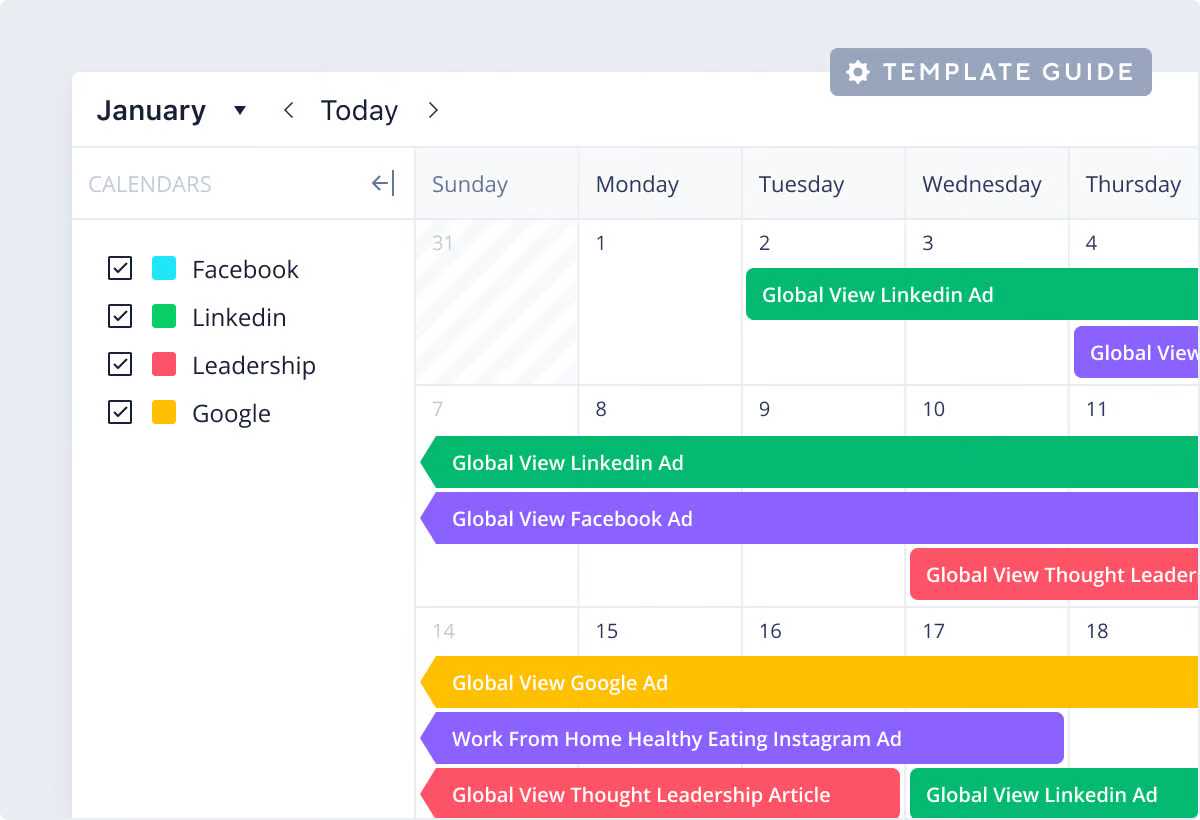 social media publishing calendar template