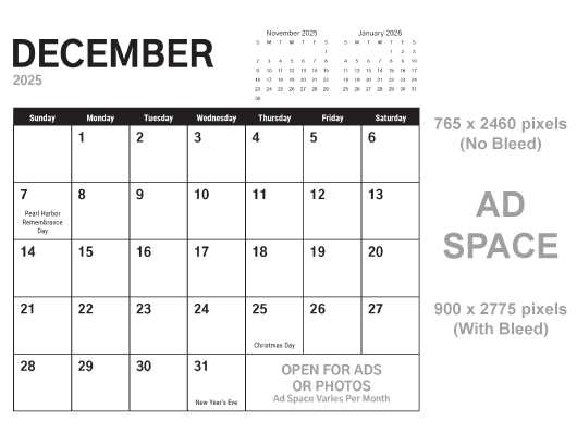 indesign monthly calendar template