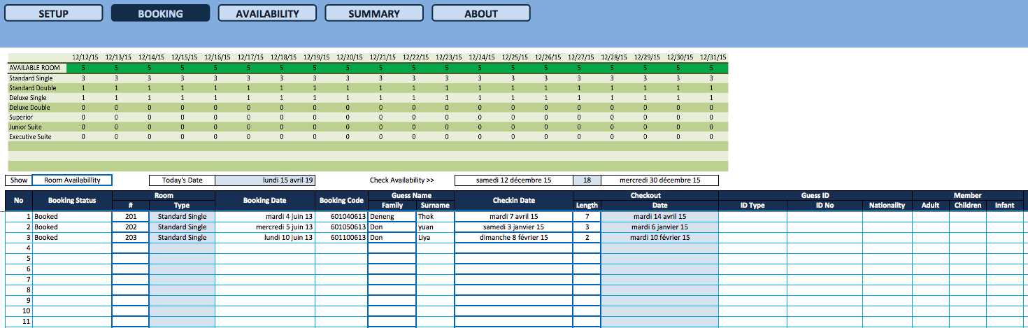 monthly reservation calendar template