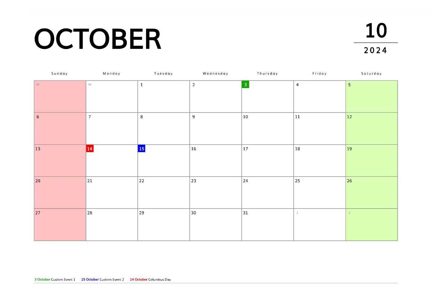 calendar template generator