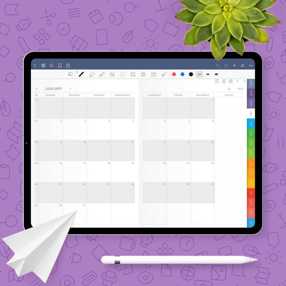 free ipad calendar template