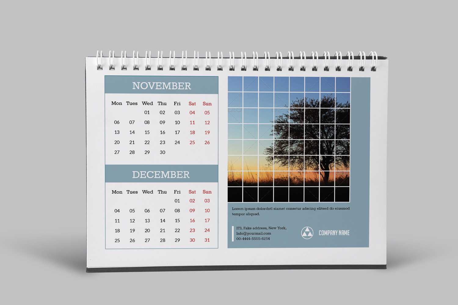 tent calendar template