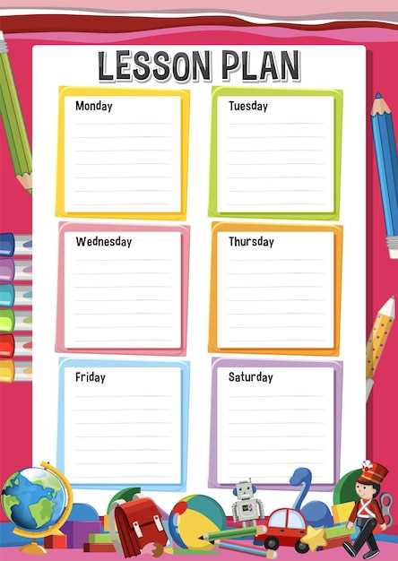 lesson planning calendar template