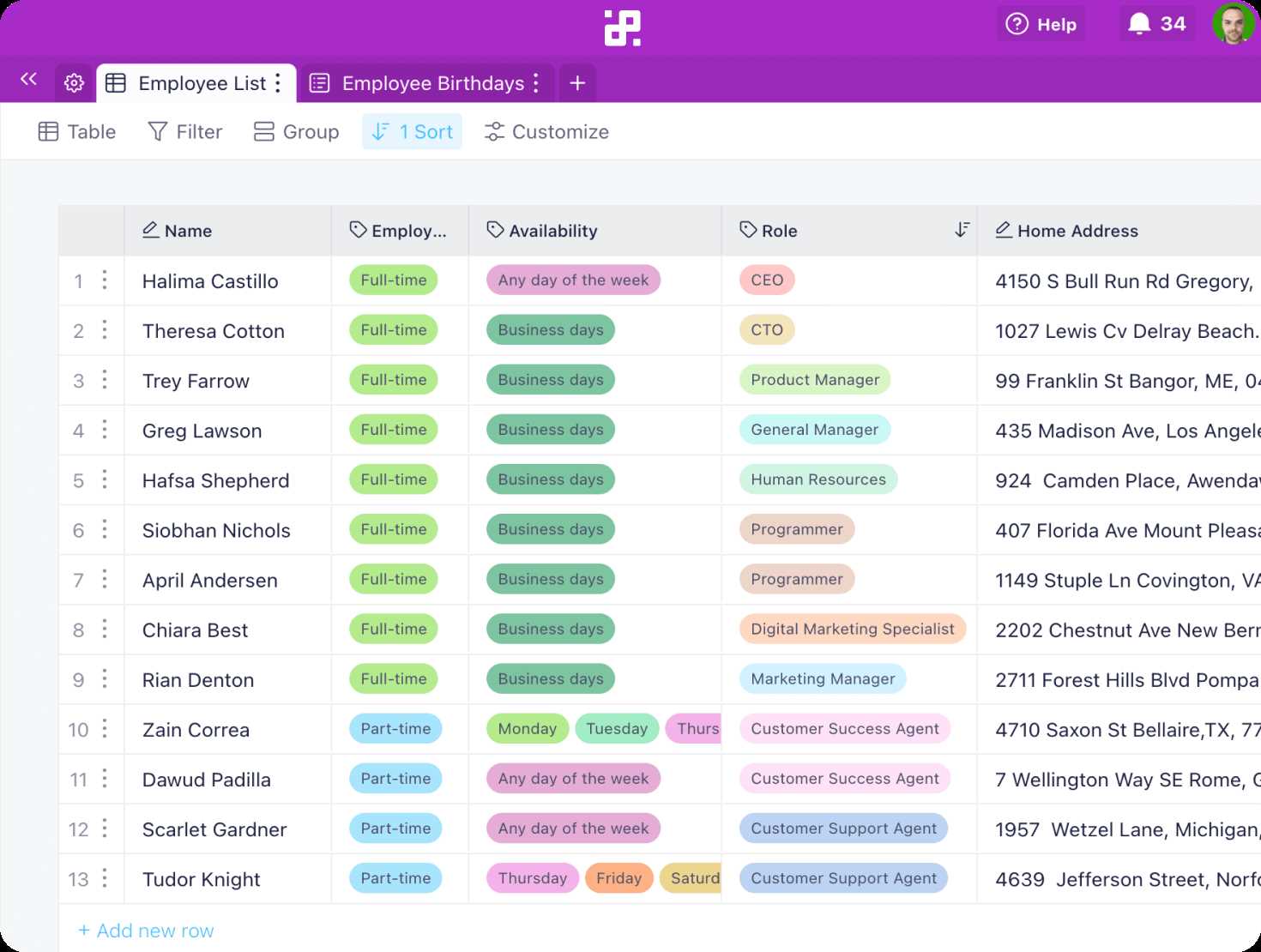 project team vacation calendar template