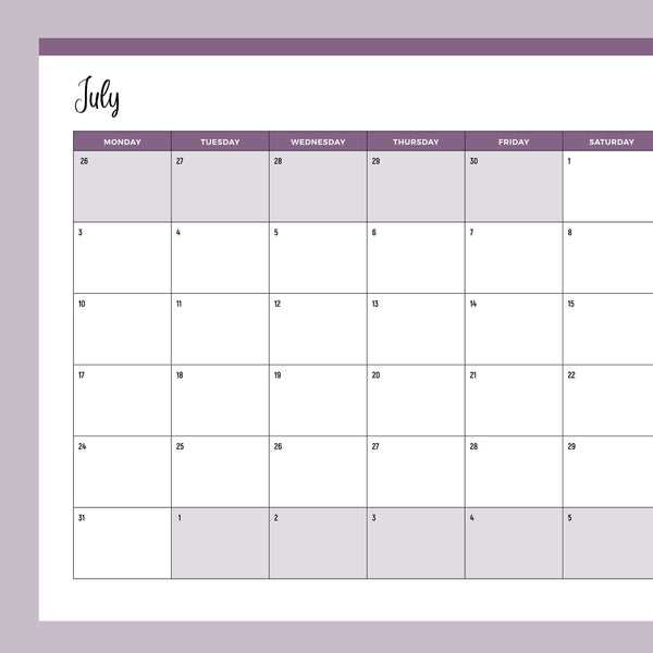 free calendar templates printable