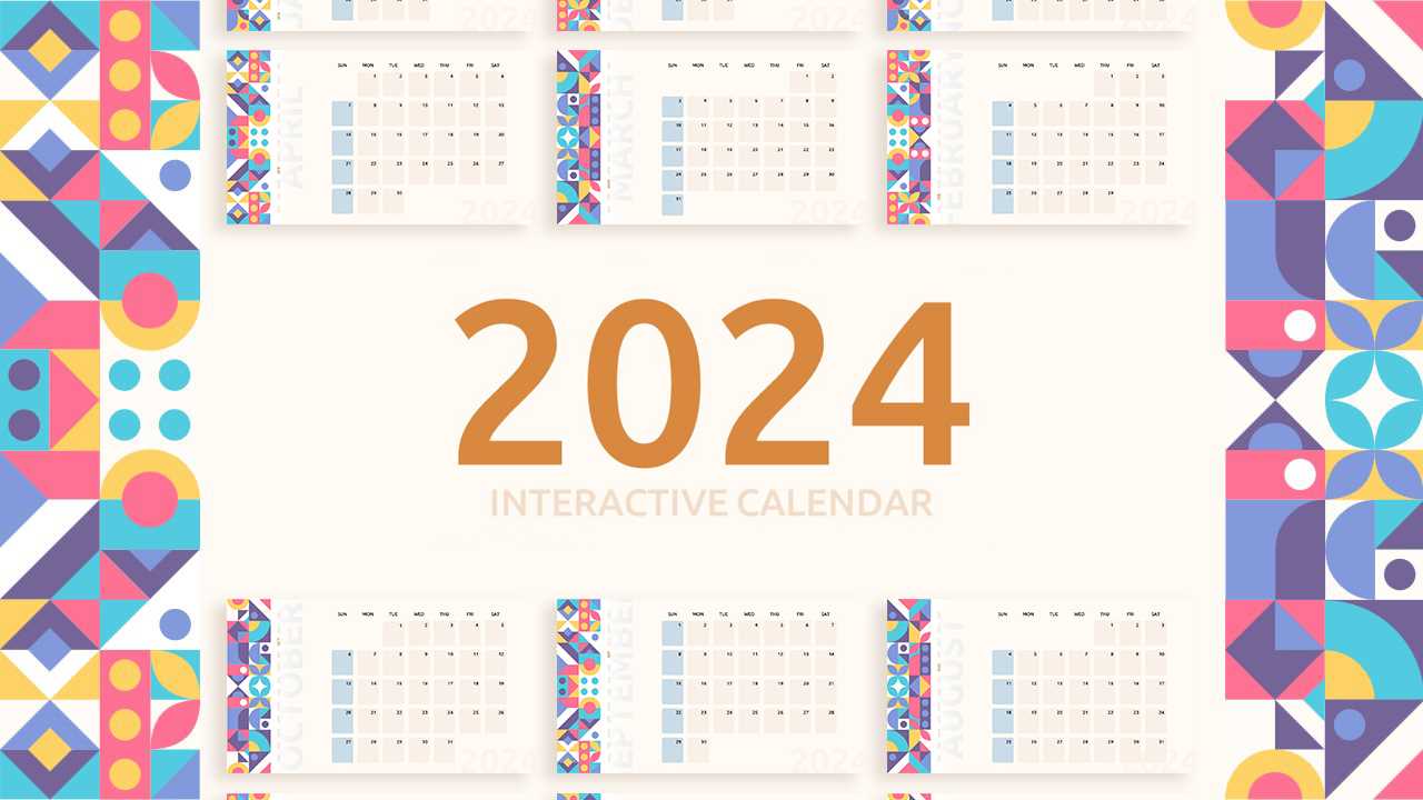 calendar template for powerpoint slide