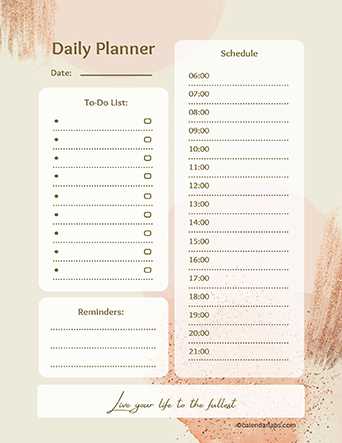 daily hourly calendar template