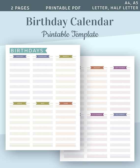 etsy calendar template