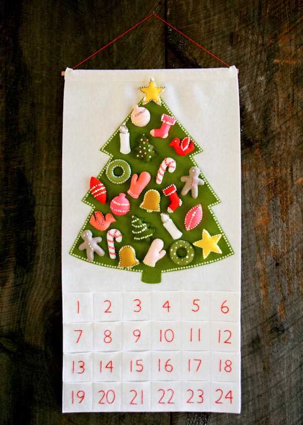 advent calendar christmas tree template