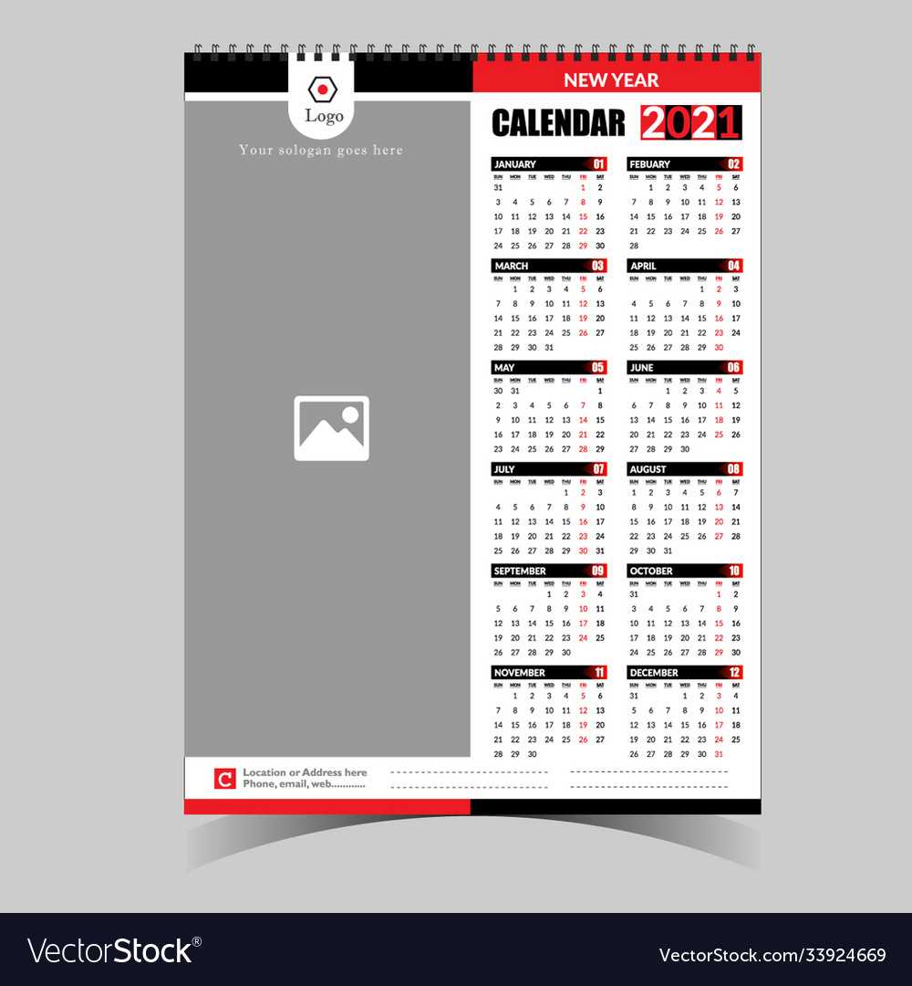 wall calendar design template