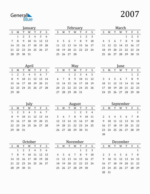 office 2007 calendar template