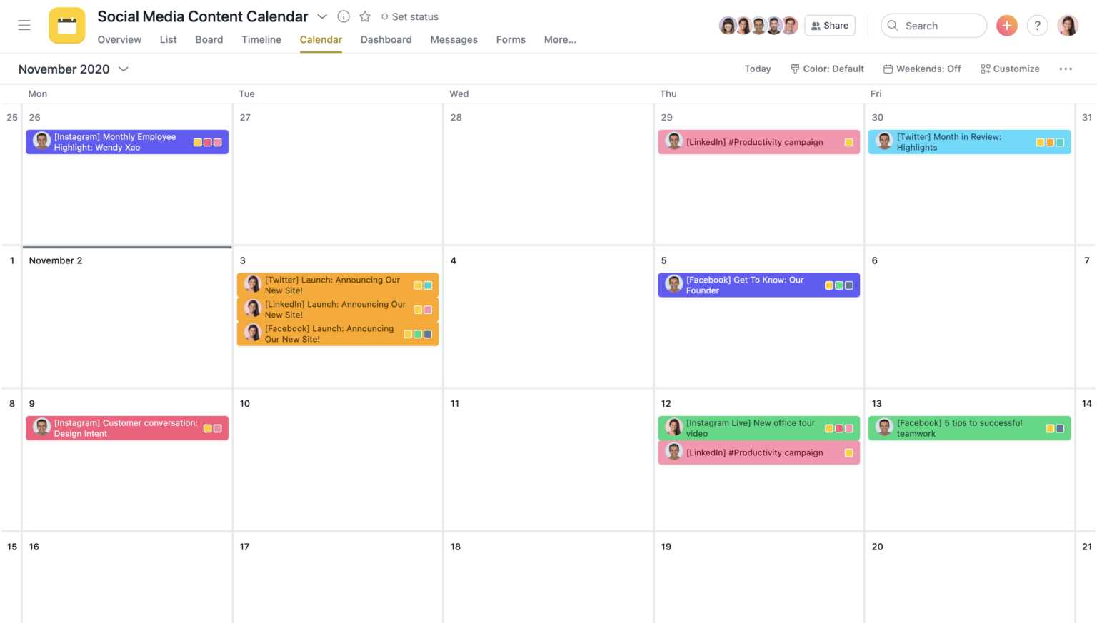 headache calendar template