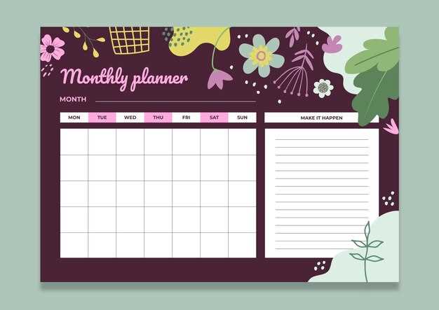 health calendar template