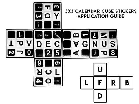 cube calendar template