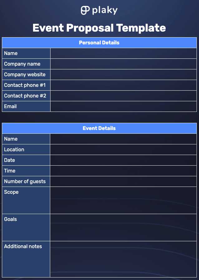 event planning calendar template