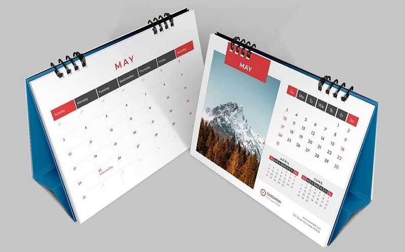 desk calendar design template