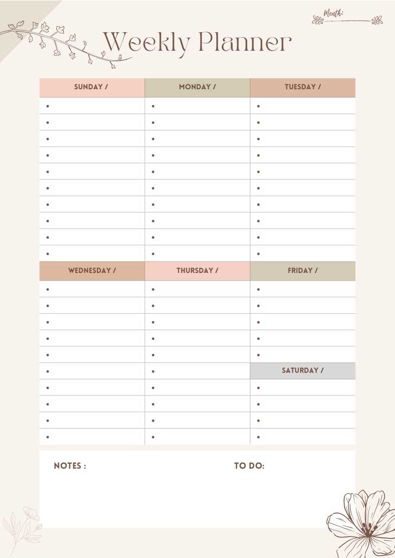 notability calendar template