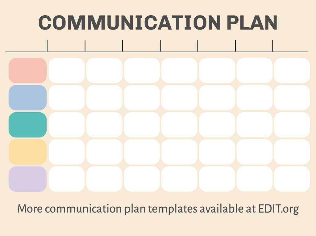 communication plan calendar template