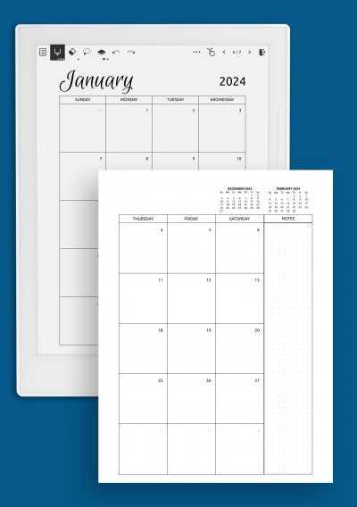 12 month planning calendar template