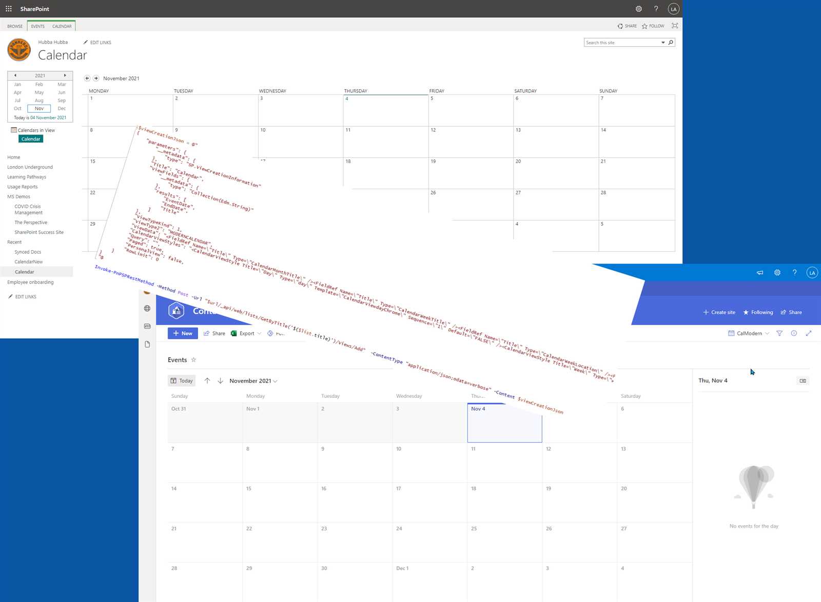 sharepoint calendar template