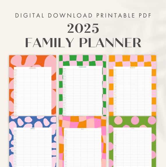 family calendar template 2025