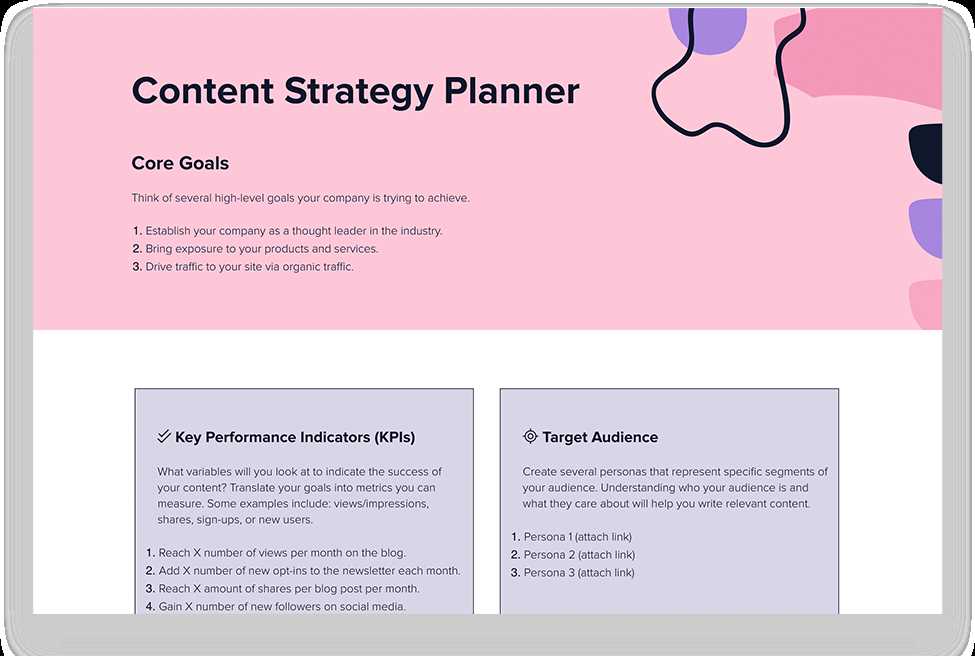 instructional focus calendar template