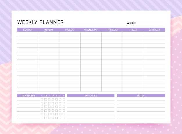 to do list weekly calendar template