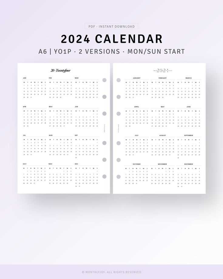 full size calendar template