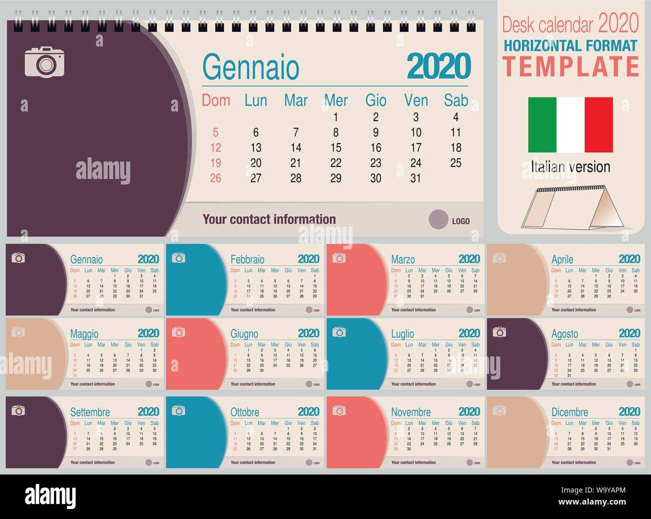 italian calendar template