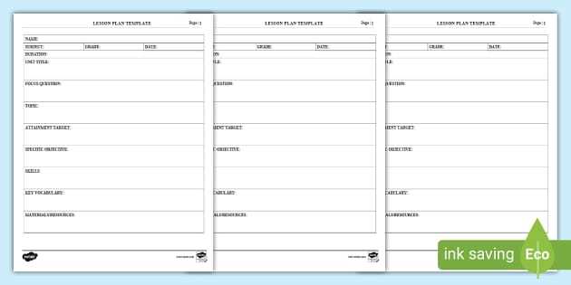 curriculum calendar template