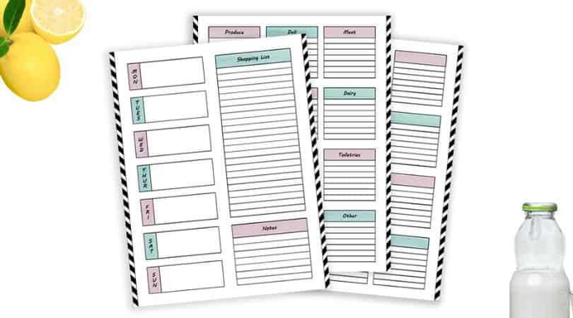 meal planning calendar template free