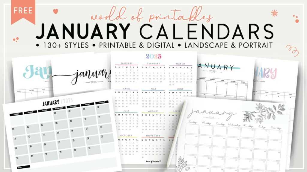 january 2025 calendar template free