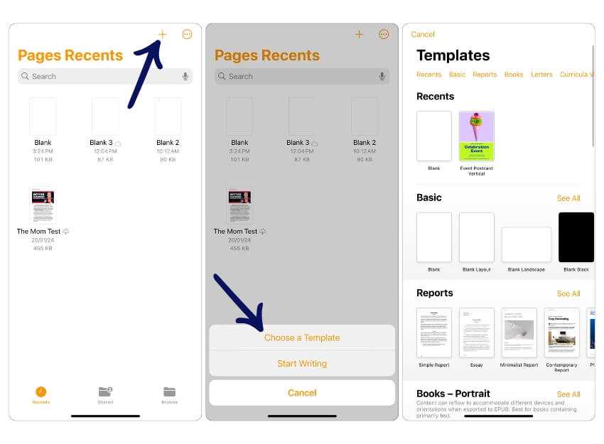 apple notes calendar template