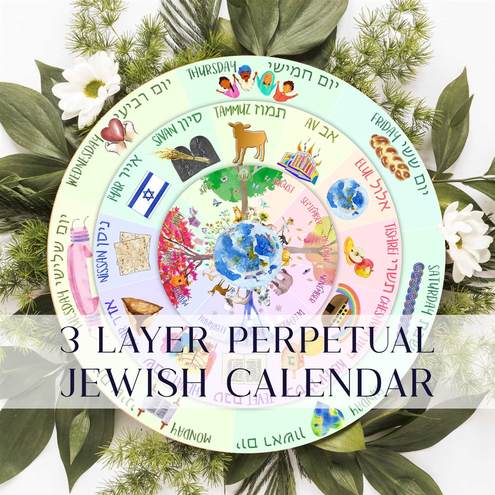 jewish calendar template