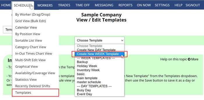 shift calendar template