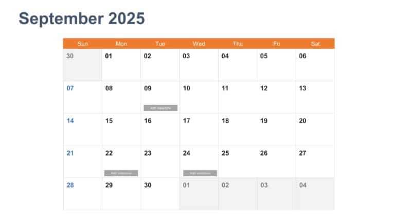 2025 calendar template powerpoint free