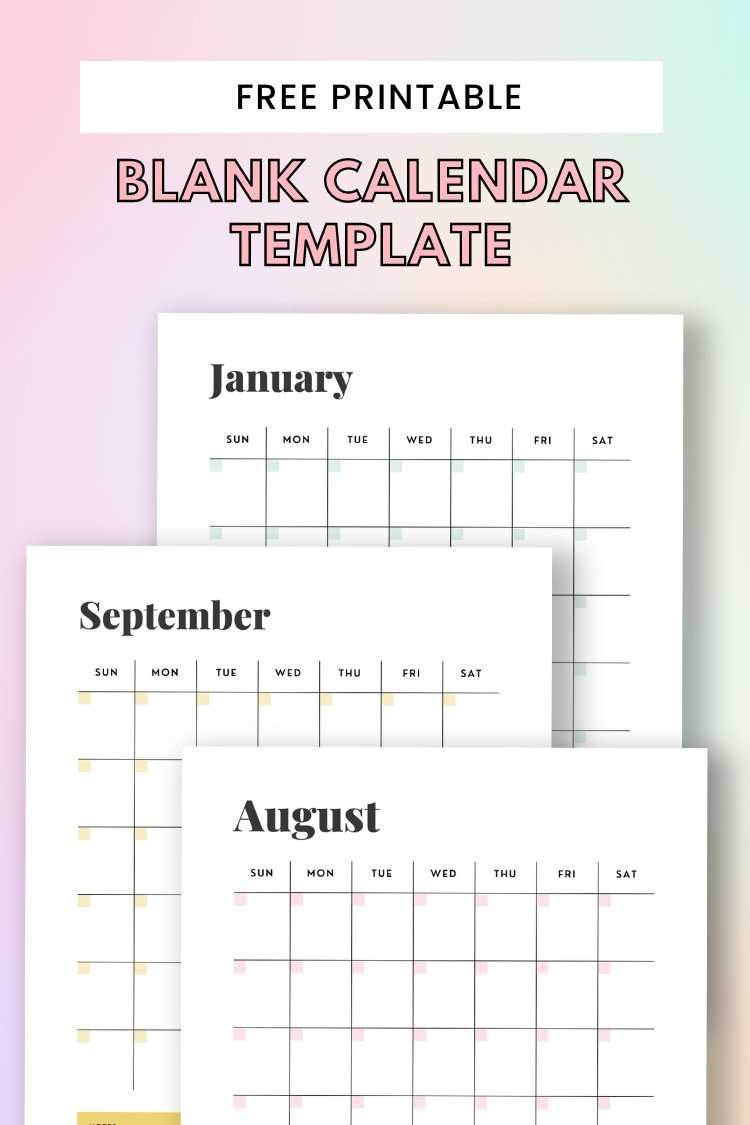 free downloadable monthly calendar templates