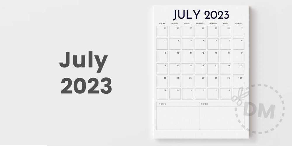 july calendar printable template