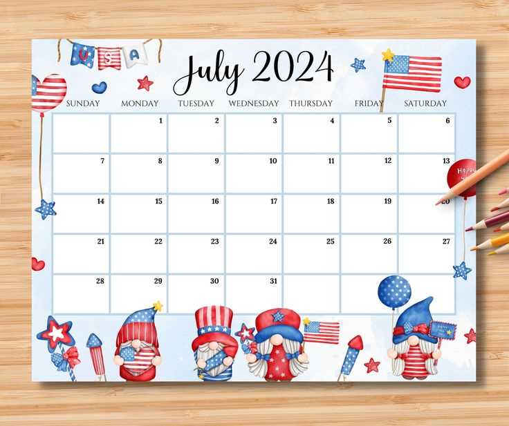 july calendar template editable