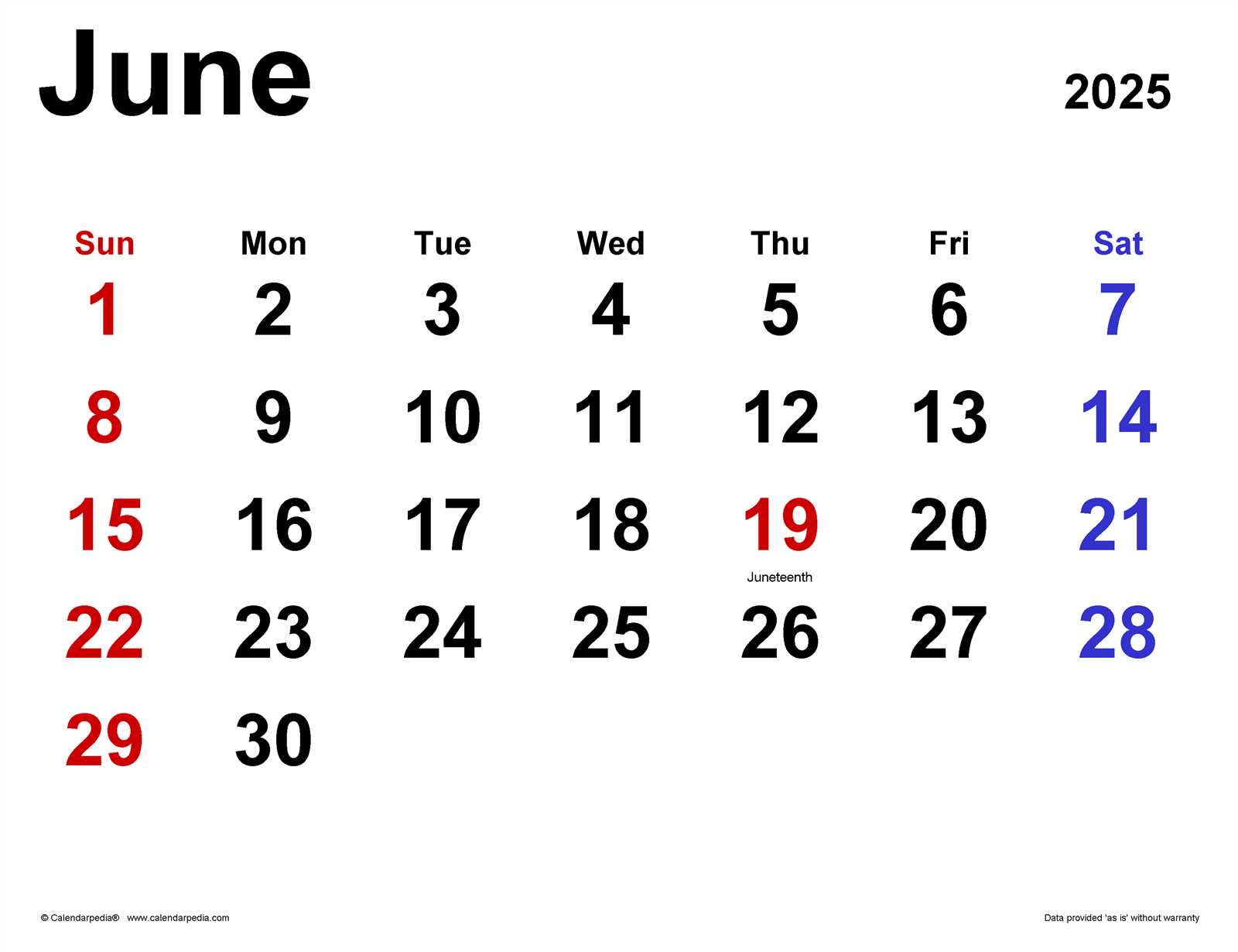 june 2025 blank calendar template