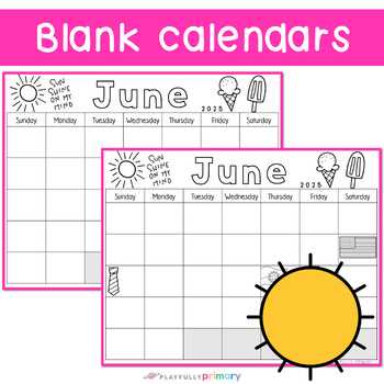 june 2025 free calendar template