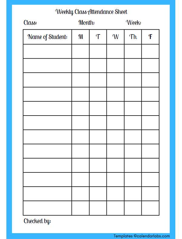 attendance calendar template 2025