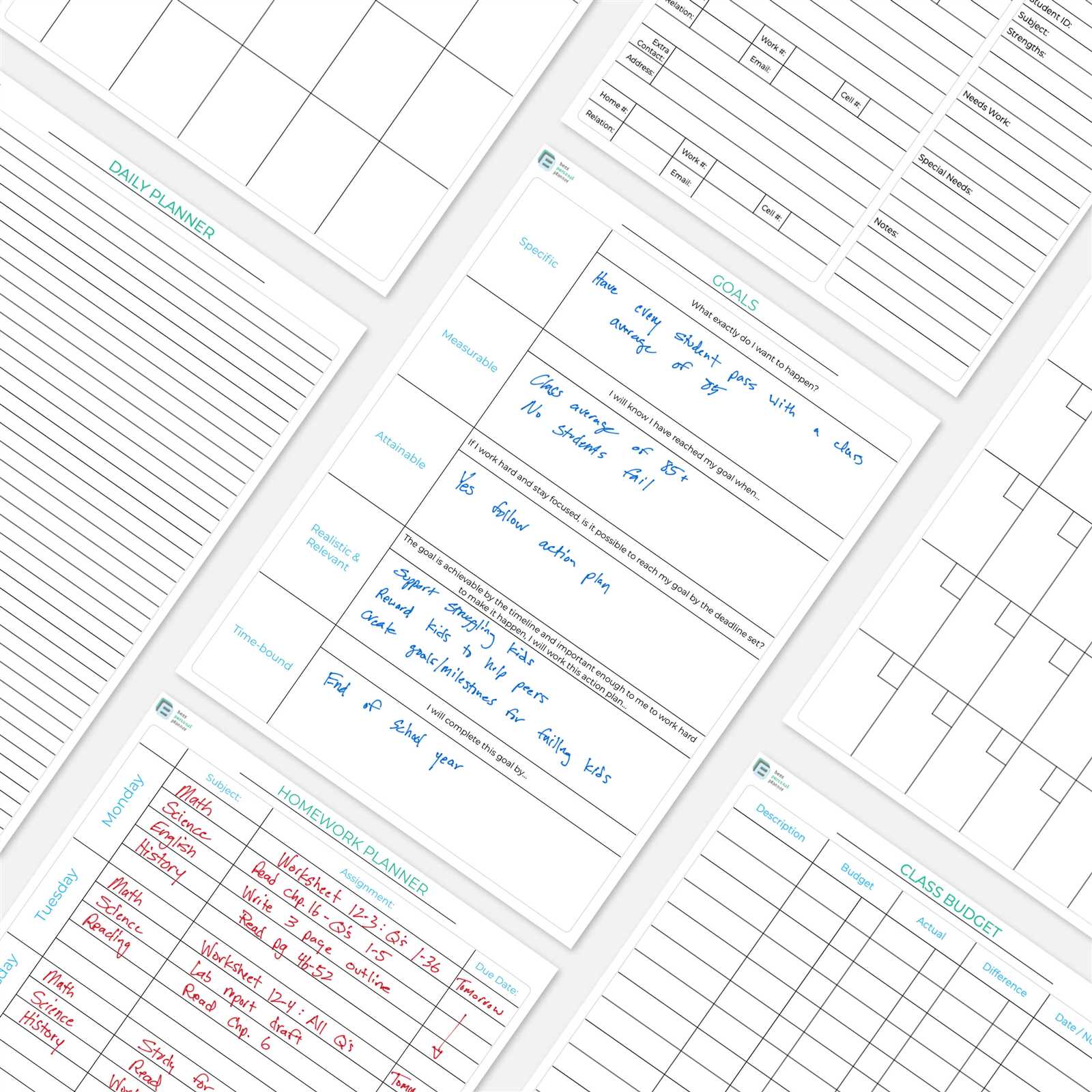 teacher calendar planner template